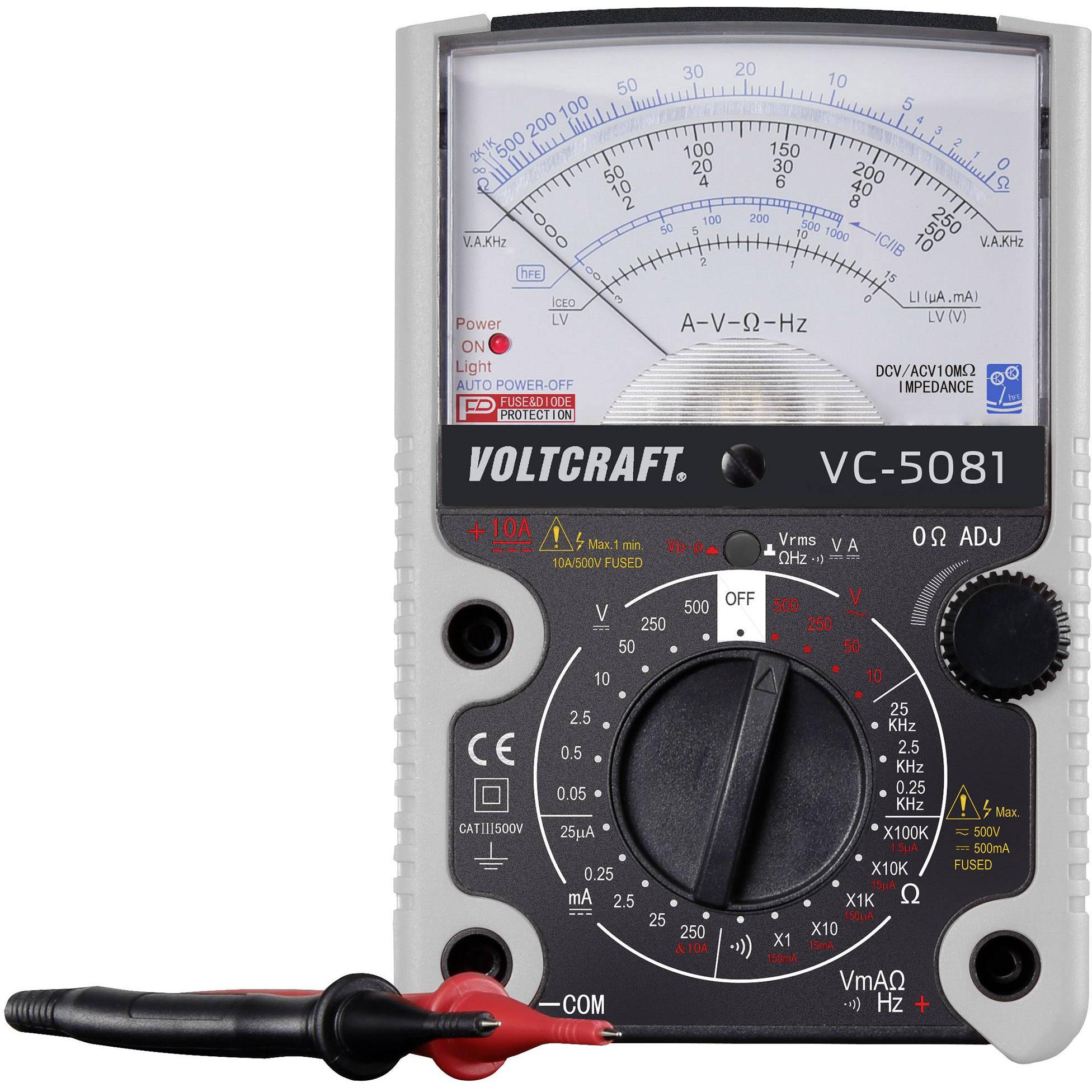 Voltcraft, Multimetro, Analog-Multimeter (CAT III 500V)