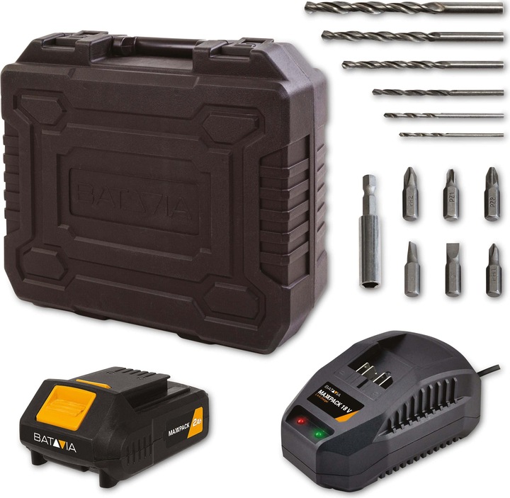 Image du produit Batavia Perceuse-visseuse à percussion sans fil 18V (Fonctionnement sur batterie)