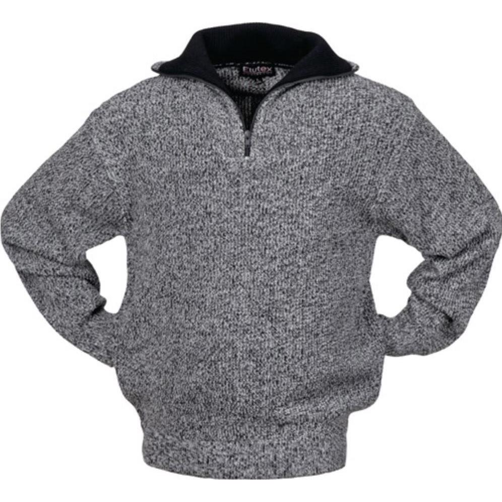 Scheibler, Herren, Pullover, Pullover Grösse XXL schwarz/weiss-meliert, Schwarz, (XXL)