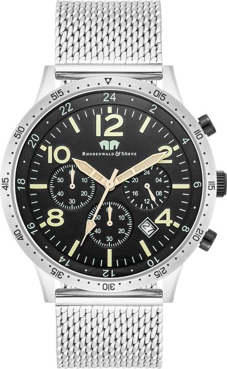 Actual product image Men's chronograph Flight Captain stainless steel silver - 34120 (Chronograph, 43.80 mm)