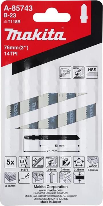 Image du produit Makita Lame de scie sauteuse B-23 A-85743 5