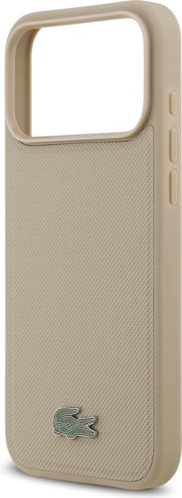 Produktbild Lacoste Petit Pique Lacquer Logo MagSafe case for iPhone 17 Pro Max taupe (Apple iPhone 17 Pro Max)