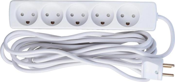 Actual product image MicroConnect 5-way Danish Power Strip 5m (5x, CEE 7/3, 5 m)