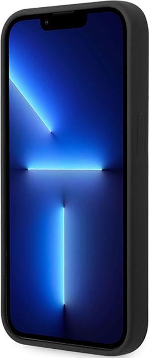 Produktbild BMW Etui BMHCP14L22SOTK iPhone 14 Pro 6,1" czarny/black Silicone Slanted Sttripes (Apple iPhone 14 Pro)