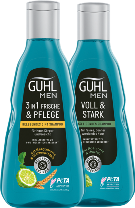 Produktbild Guhl Men Voll & Stark Shampoo kräftigend (250 ml, Flüssiges Shampoo)