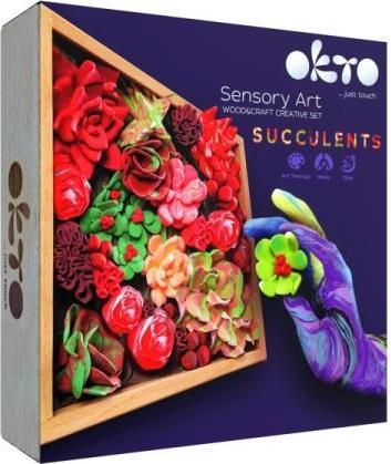 Actual product image Okto Wood&Craft DIY succulents creative set 21x21cm Passion 10011