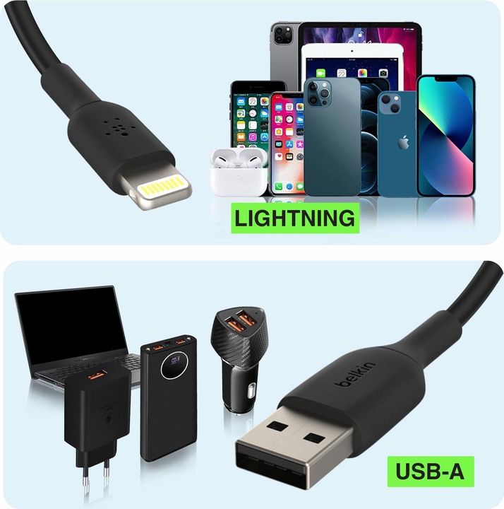 Produktbild Belkin USB A – Lightning (0.15 m, USB 2.0)