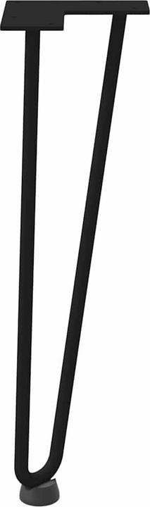 Image du produit vidaXL Pieds en épingle à cheveux 4 pièces Noir 42 cm Pied de table Hairpin en acier massif