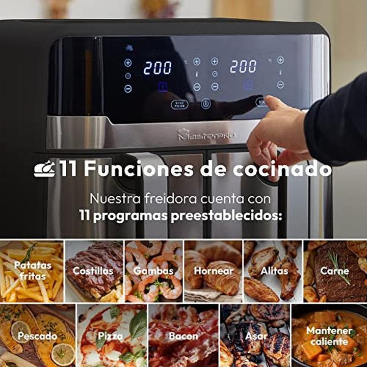 Immagine prodotto MasterPRO Friggitrice ad aria calda 2400W rivestimento antiaderente, involucro cool-touch, funzione timer