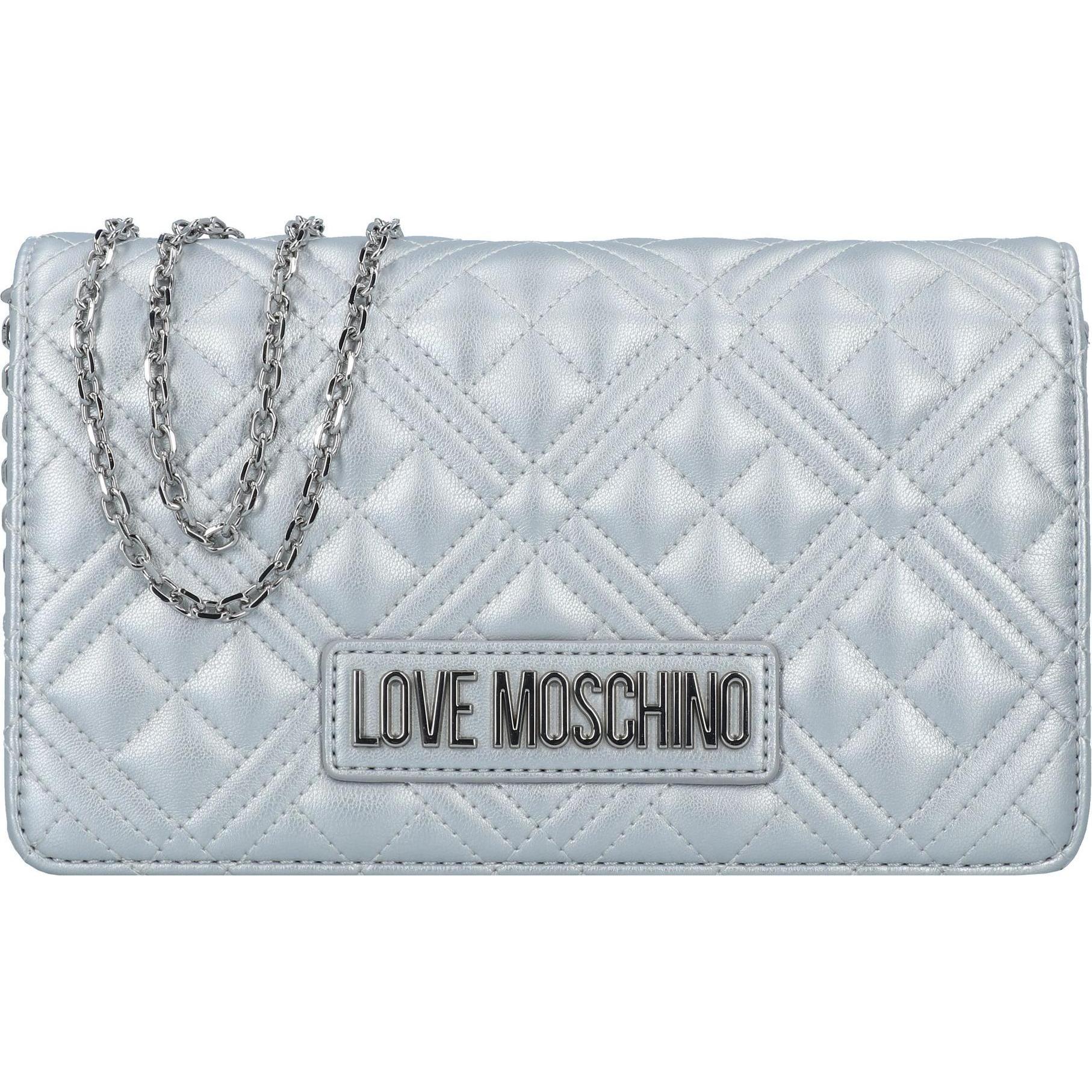 Love Moschino, Handtasche, Smart Daily Umhängetasche 22.5 cm, Silber