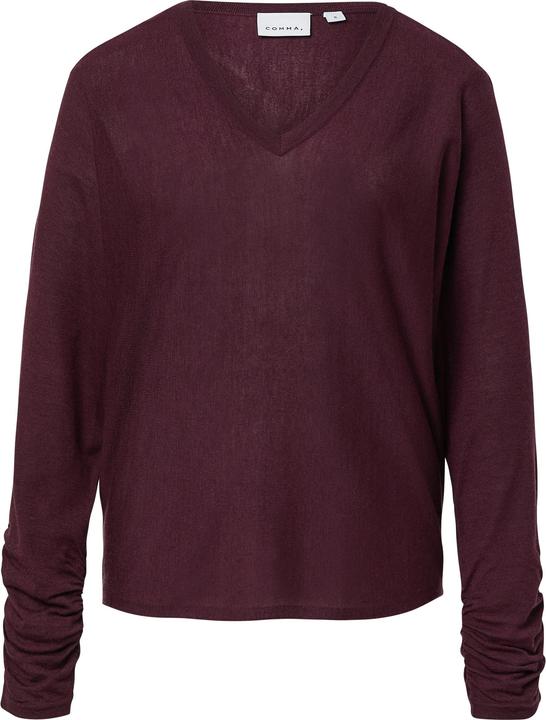 Produktbild Comma Strickpullover Femininer Feinstrickpullover mit Raffung (S)