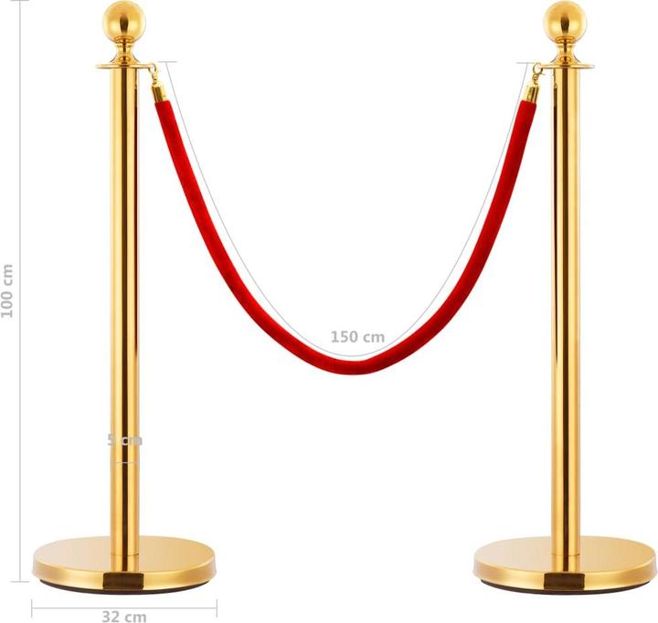 Produktbild vidaXL VIP Personenleitsystem