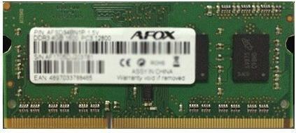 Produktbild AFOX SO-DIMM DDR3 8GB 1866MHZ LV 1 35V (1 x 8GB, 1866 MHz, DDR3-RAM, SO-DIMM)
