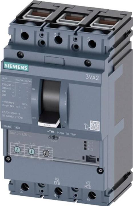 Produktbild Siemens Circuit breaker 3VA2 ICU=55kA 3pole