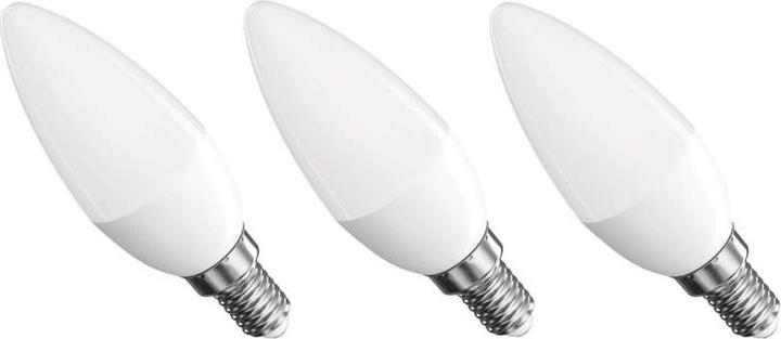 Image du produit Emos Lampe LED Classic Candle / E14 / 4,2 W (40 W) / 470 lm / Blanc chaud (E14, 470 lm, 3 x)