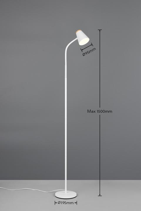 Actual product image Reality LED-Stehleuchte PONGO, R45831101, 4,5W, 500lm, 3000K, weiss (500 lm)
