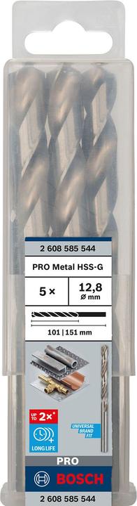 Image du produit Bosch Professional Zubehör Foret hélicoïdal PRO Metal HSS-G, 12,8 x 101 x 151 mm (12,8 mm)