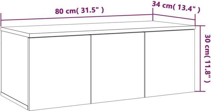 Produktbild vidaXL TV-Schrank (80 x 34 x 30 cm)
