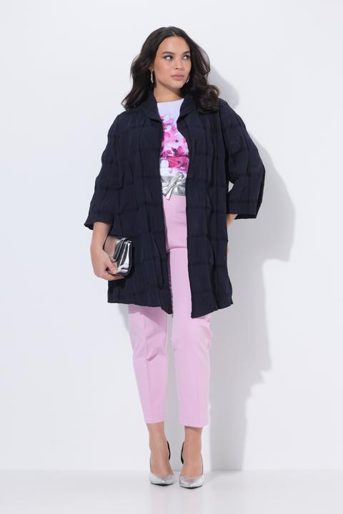 Actual product image Ulla Popken Bubble Textured 3/4 Sleeve Jacket