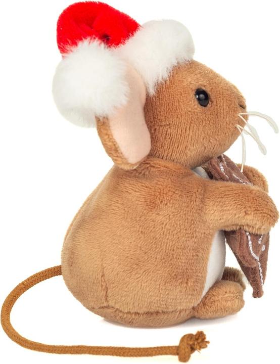 Actual product image Teddy Hermann 946151 - Weihnachtsmaus mit Keks, 11 cm, Plüschtier (11 cm)