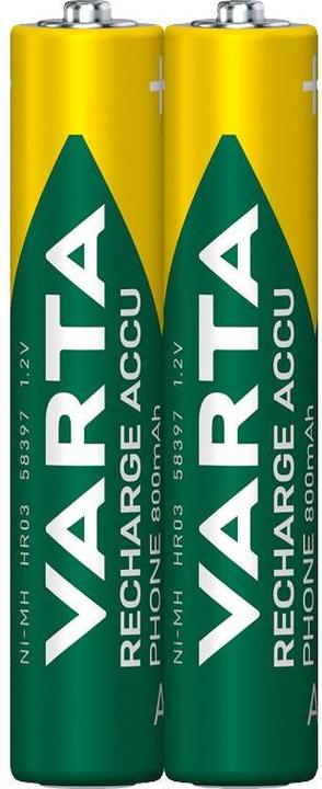 Image du produit Varta Recharger le téléphone d'Accu (2 pcs, AAA, 800 mAh)