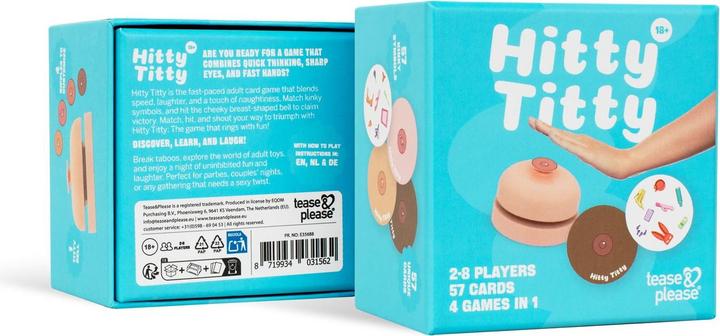 Actual product image tease & please - Hitty Titty Card Game - Adult Game (Deck of cards, German, French, Dutch, English)