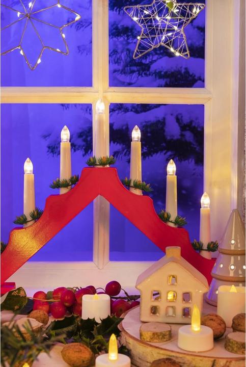 Actual product image Idena LED Advent Candlestick red 7 candle lights (7x)