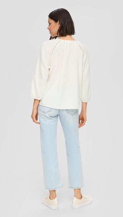 Image du produit s.Oliver Bluse Blusenshirt aus Baumwolle mit elastischen Bündchen (44)