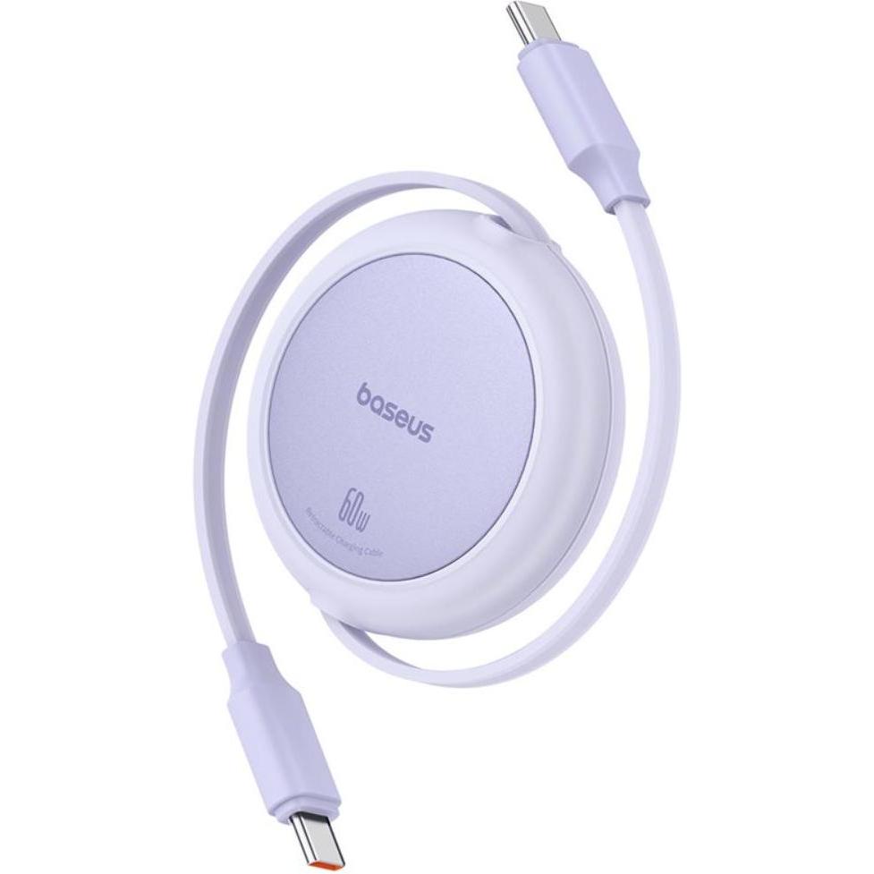 Baseus Free2Pull Mini USB-C to USB-C 60W USB cable, 1m (purple) (1 m), USB Kabel