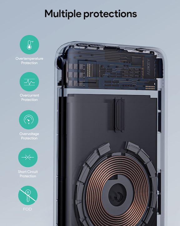 Actual product image Aukey MagFusion (6700 mAh, 20 W)
