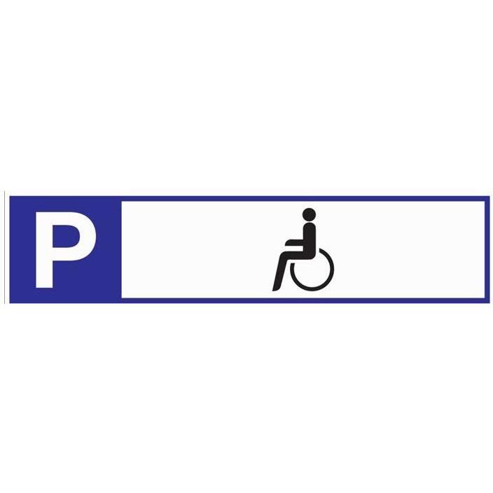HP Autozubehör, Informationsschild, Parkplatzbeschilderung Parkplatz für Behinderte L460xB110 mm Aluminium weiss/blau/sc...