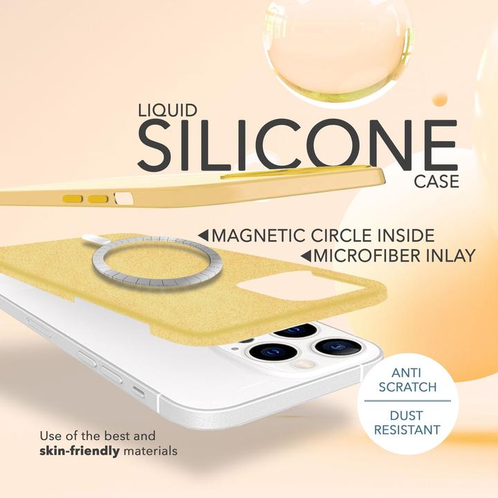 Actual product image Nalia Liquid silicone case with MagSafe function & 2x display protection glass (Apple iPhone 14 Pro)