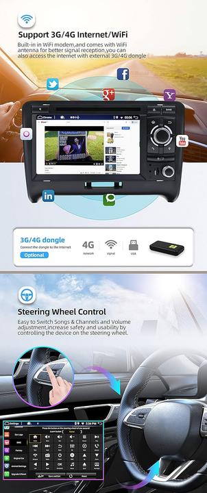 Image du produit Joyx Navi Android 10 Autoradio für Audi TT (2006-2011) (Voiture Android, Apple Carplay, MirrorLink)