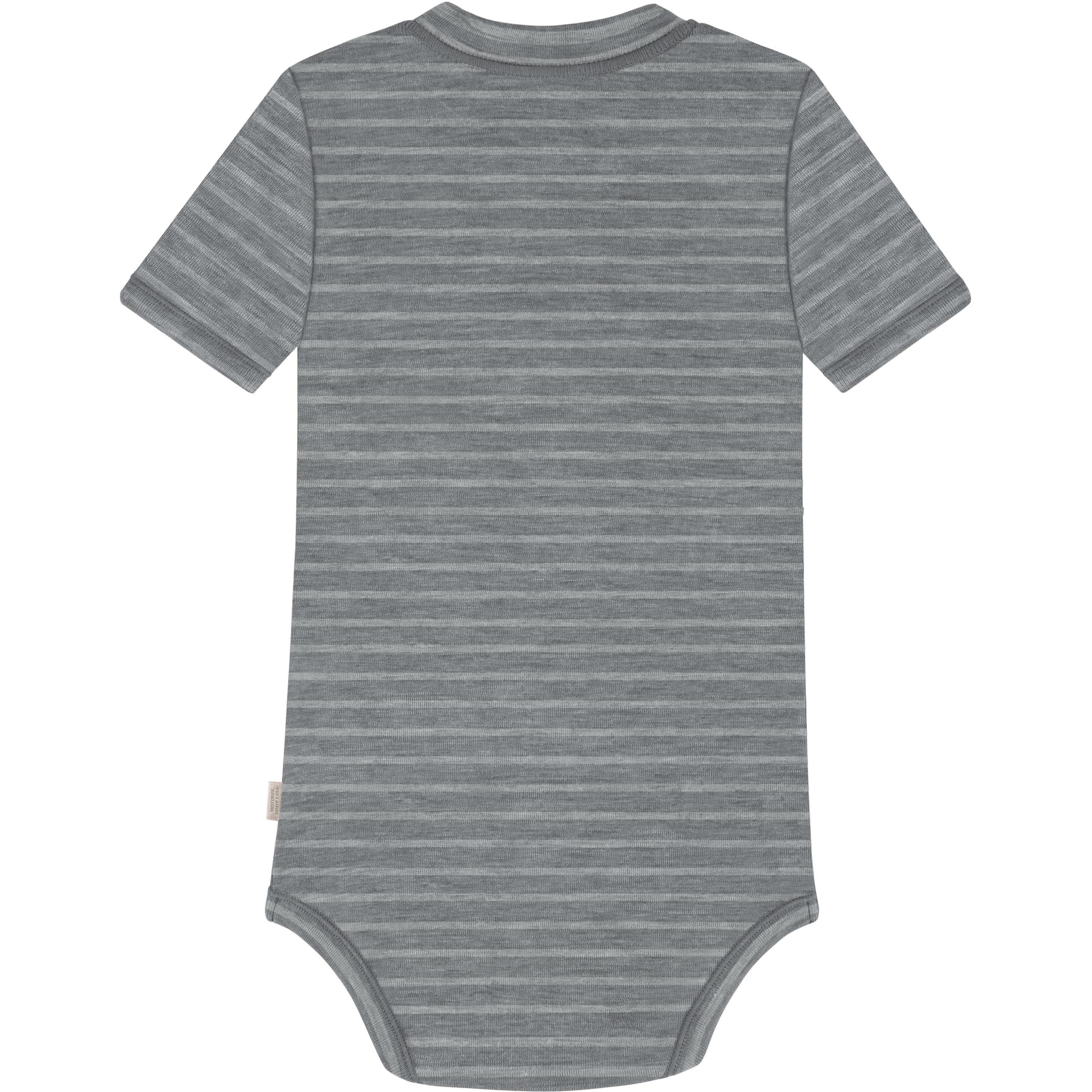 Thumbnail - Normani, Herren, Body, Baby Merino Kurzarmbody „Tihoi" - 9325, Grau, (86)