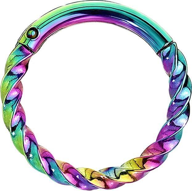 Image du produit Star Piercing Micro anneau segment pliable tressé couleur (Acier chirurgical 316L, sans laiton)