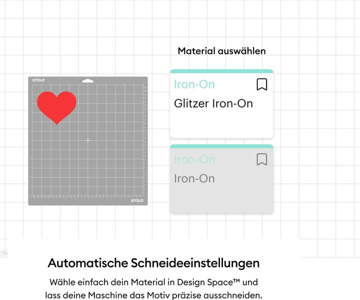 Image du produit Cricut Aufbügelfolie Glitzer Iron-On 30.5 x 48.3 cm, Weiss