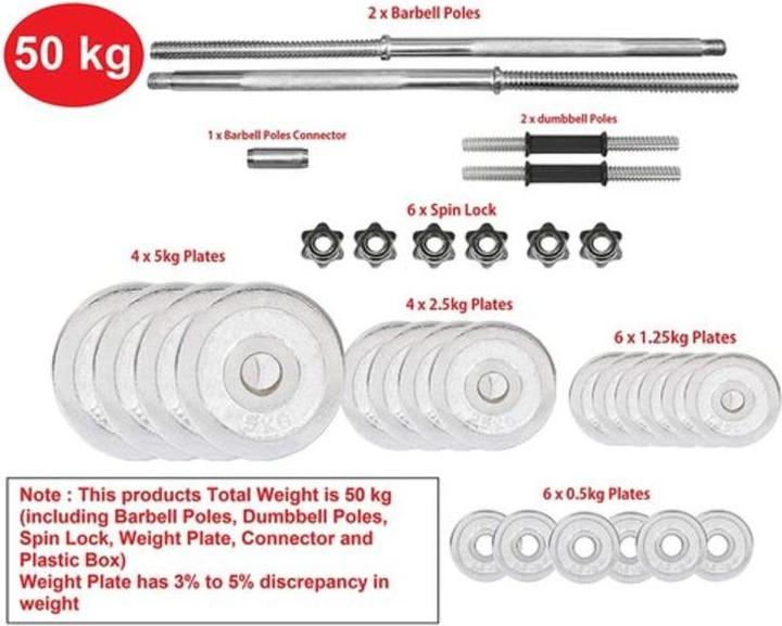 Produktbild Enerfit Kit Case Hantelscheiben Verchromt mit Wippe