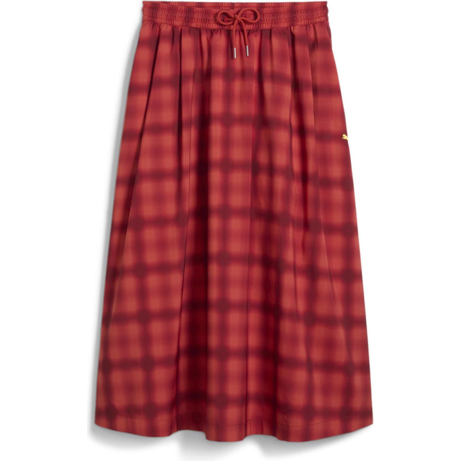 Puma, Damen, Röcke, ROAD TO UNITY Woven Midi AOP Pleated Skirt, Rot, (XS)
