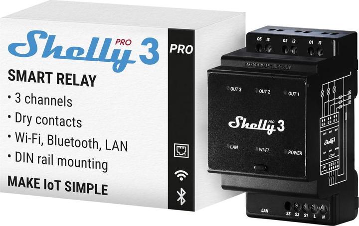 Productafbeelding Shelly Pro 3 (Schakelaandrijving)