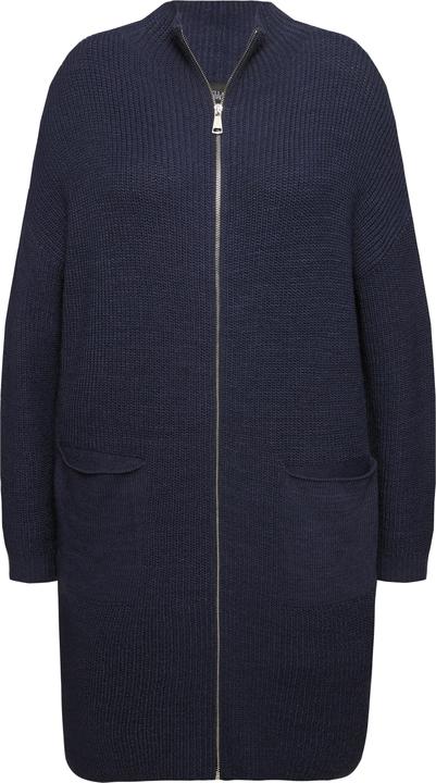 Image du produit Ulla Popken Cardigan long en maille côtelée, coupe oversize et col montant (56)