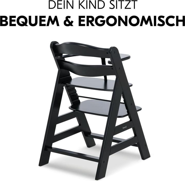 Produktbild Hauck Hochstühle Hochstuhl Alpha Plus Black - im Sparset inkl. (Treppenhochstuhl)