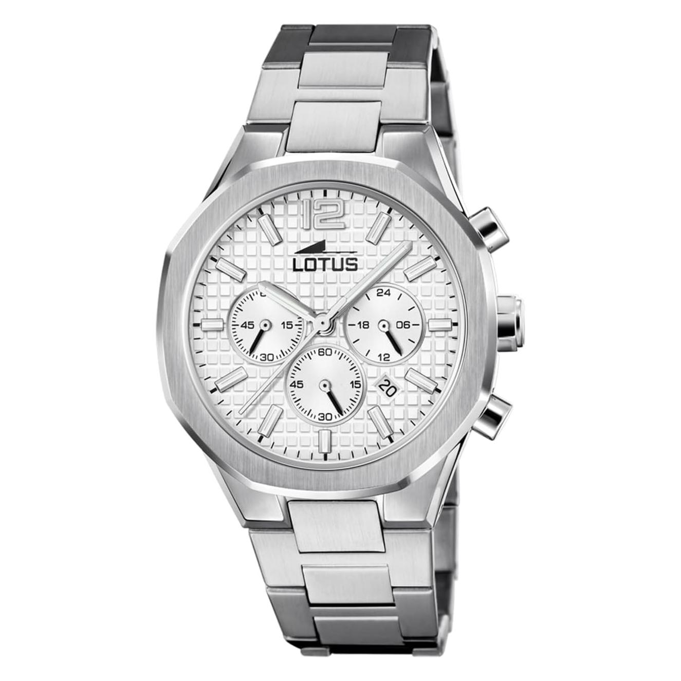 Lotus, Armbanduhr, 18847/1 Excellent Edelstahlarmband, Silber, (Chronograph, 42 mm)