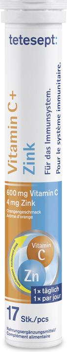 Tetesept Vitamine C + zinc 17 (17 pièce(s), Comprimé effervescent, 134 g)