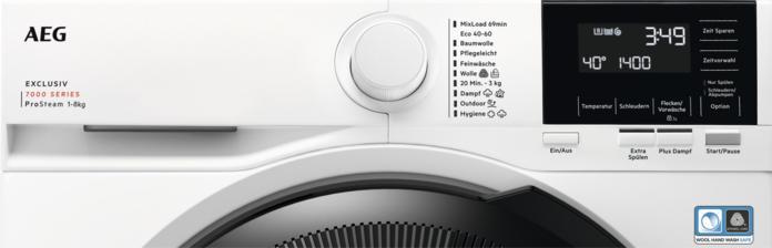 Image du produit AEG LR7G60489 lave-linge Voorbelading 8 kg 1400 RPM A Wit (8 kg, Gauche)