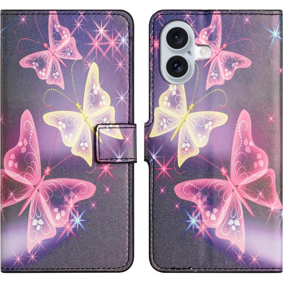 Thumbnail - Cover-Discount iPhone 16 - Handyhülle mit stilvollem Motiv (Apple iPhone 16), Smartphone Hülle, Violett