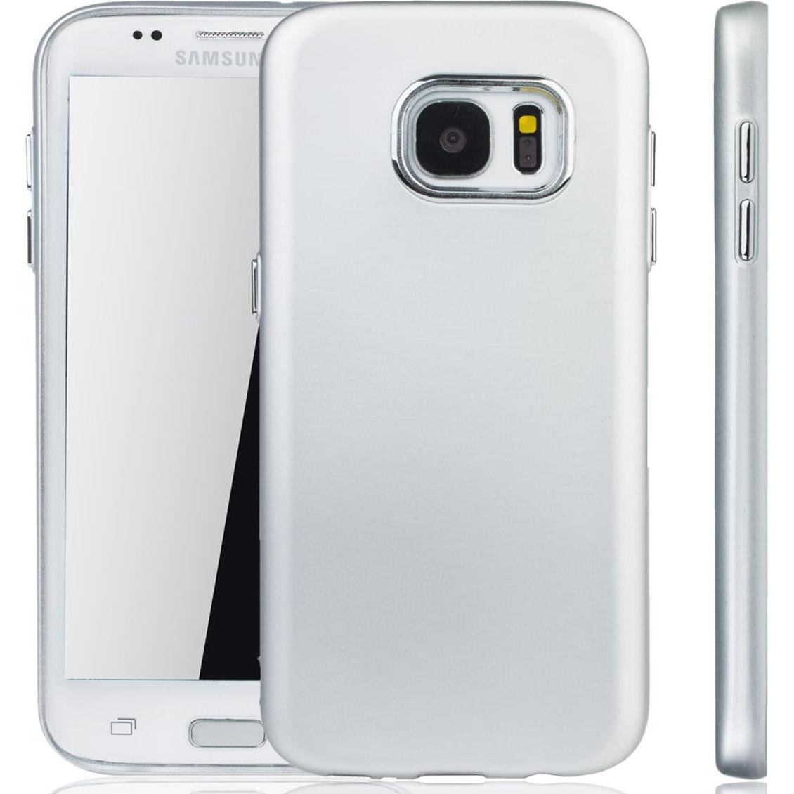 König Design Handyhülle für Samsung Galaxy S7 Edge Schutzcase Backcover Bumper Etuis Silber (Samsung Galaxy S7 Edge), Sm...