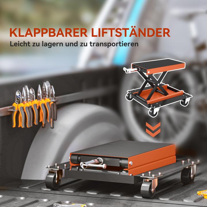 Produktbild Homcom Motorradheber Stahl, Gummi Orange