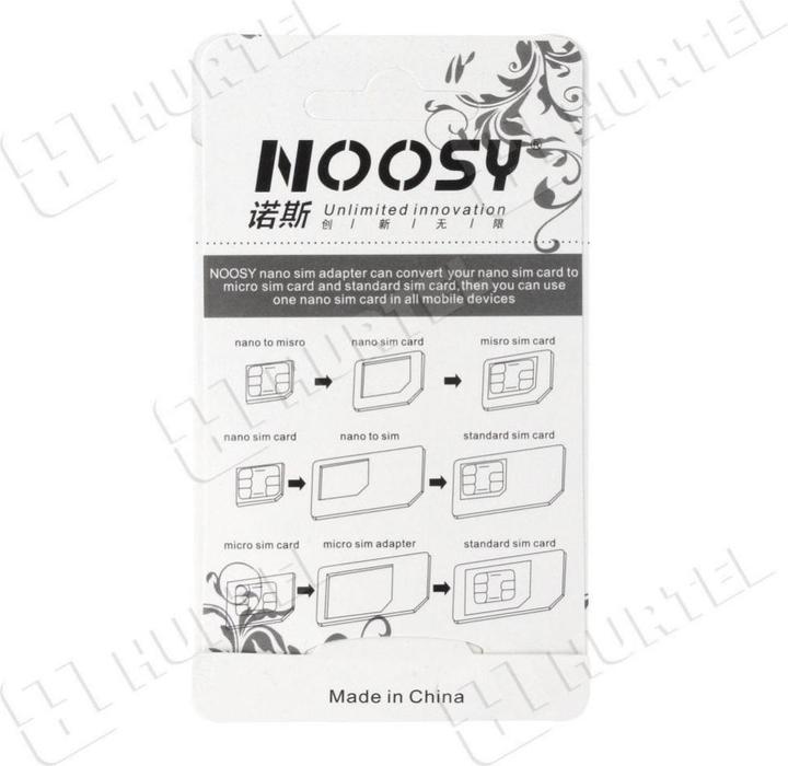 Productafbeelding Noosy Adapter Nano Micro SIM 3 in1 Set + Sleutel