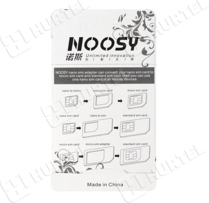 Produktbild Noosy Adapter Nano Micro SIM 3 in1 Set + Key