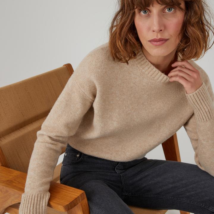 Produktbild La Redoute Collections Pullover mit rundem Ausschnitt (S)